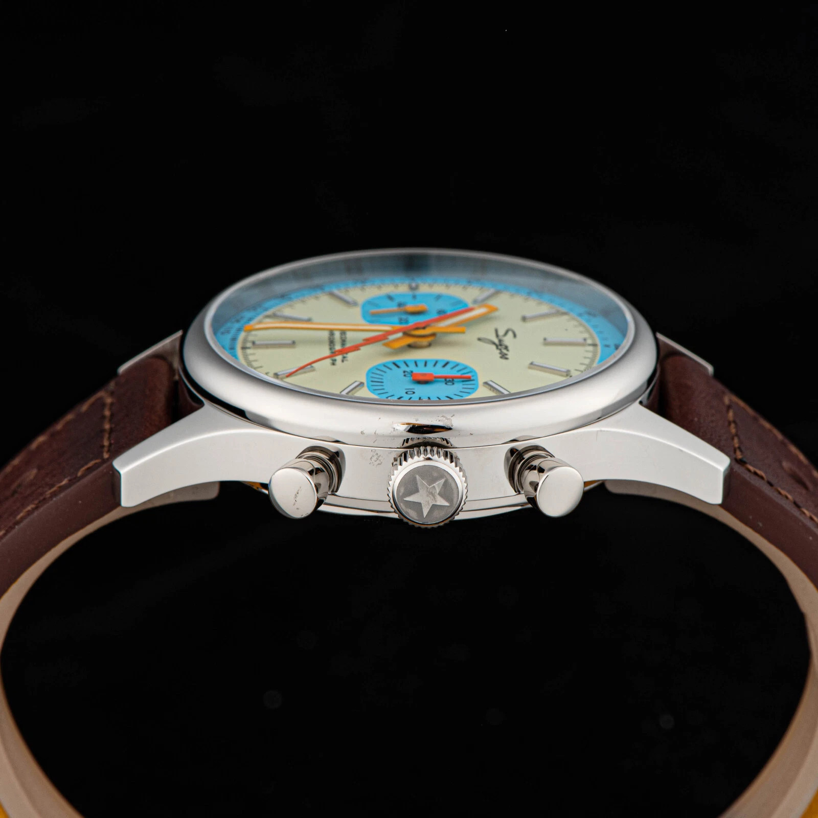 1963 Seagull Sugess Panda 40mm Light Blue V2 Racing Chronograph Sapphire ST1901