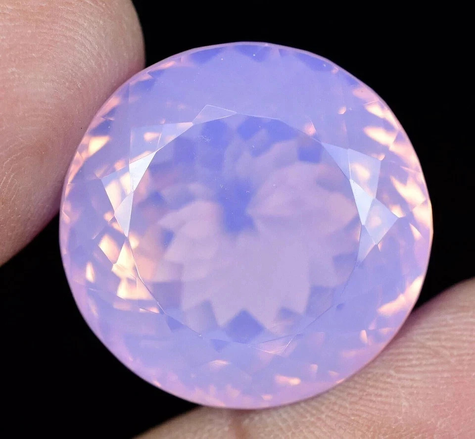 165 CT Certified Purple Pink Opal Round Cut Big Size Loose Gemstone Rare Find