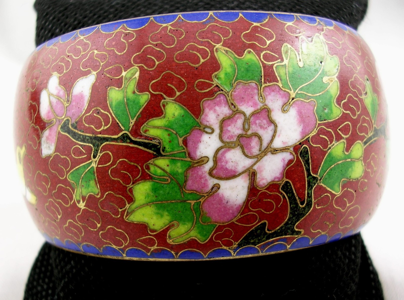 VINTAGE CHINA WIDE HARD CLOISONNE BRACELET
