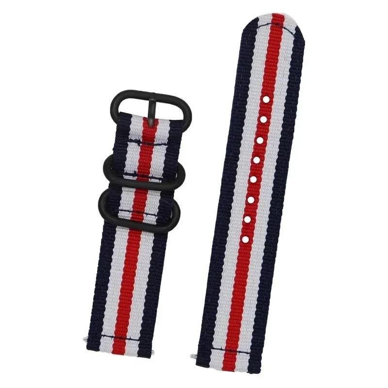 18mm 20mm 22mm Durable Military Woven Nylon Wrist Watch Band Quick Release Strap