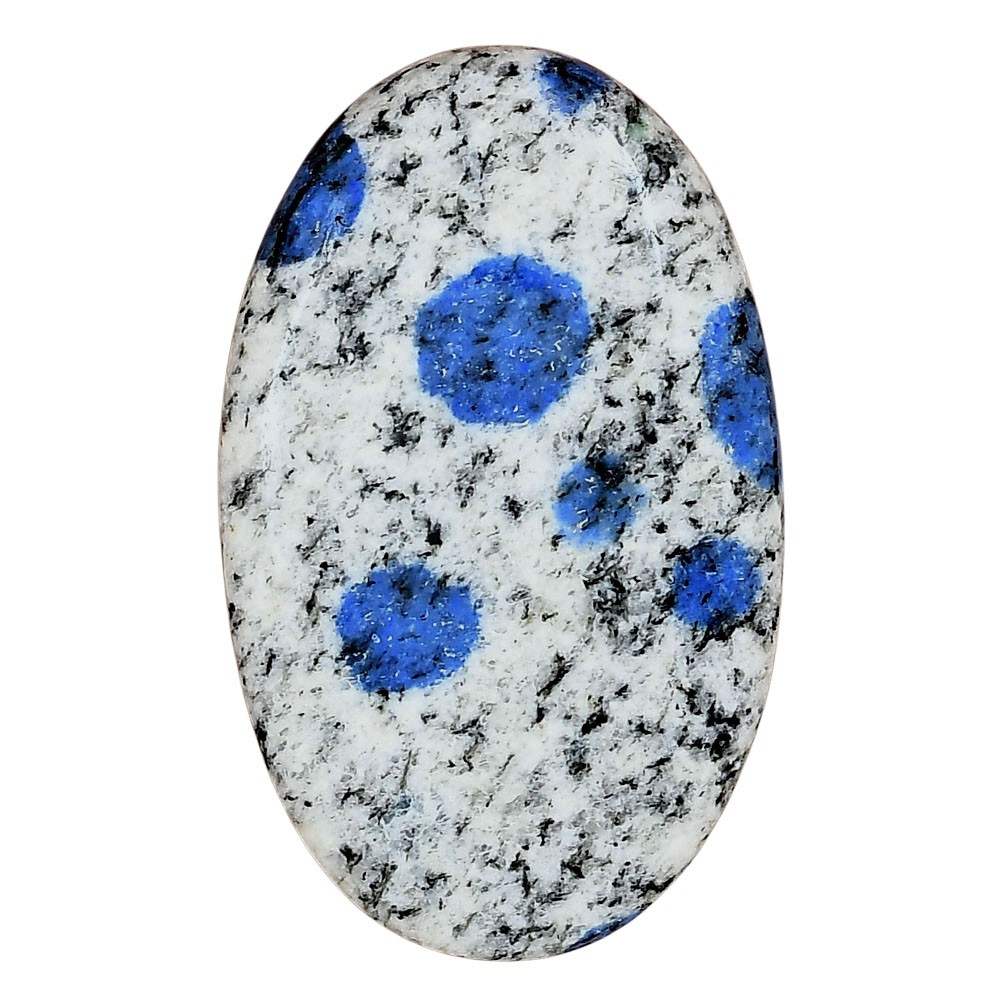 Natural K2 Blue – Azurite In Quartz 46.23×28.47×5.9 mm Oval Gemstone LS03418-57