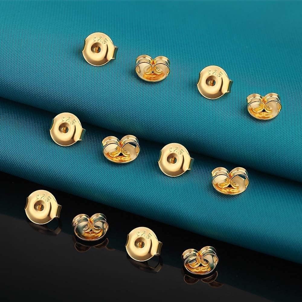 14k Gold Replacement 6 Pair Screw Back for Stud Earrings Top Quality Backs