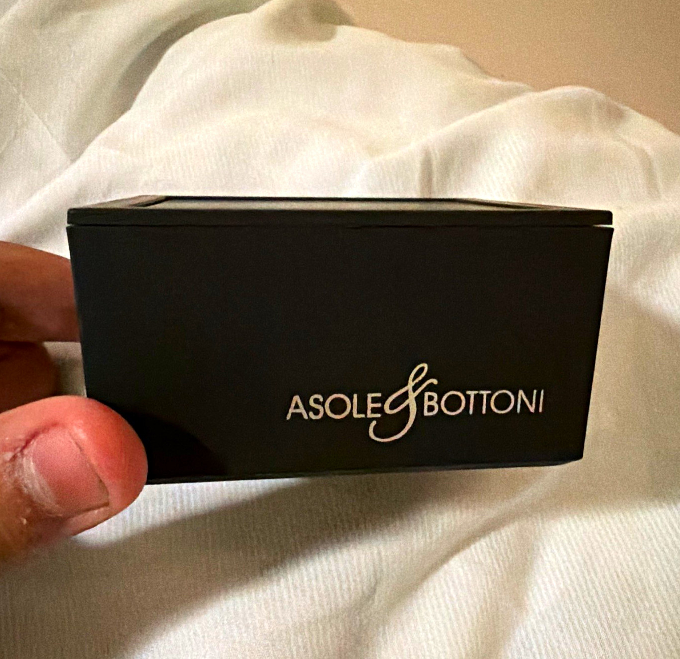 Asole & Bottoni Men’s Silver Tone Metal Cufflinks w/ Box, No Stone