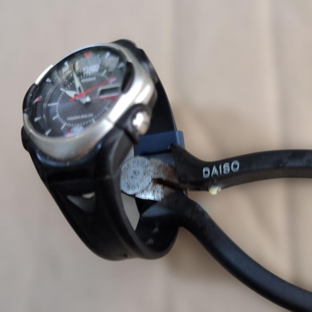 Working condition. CASIO Tough Solar watch, black.