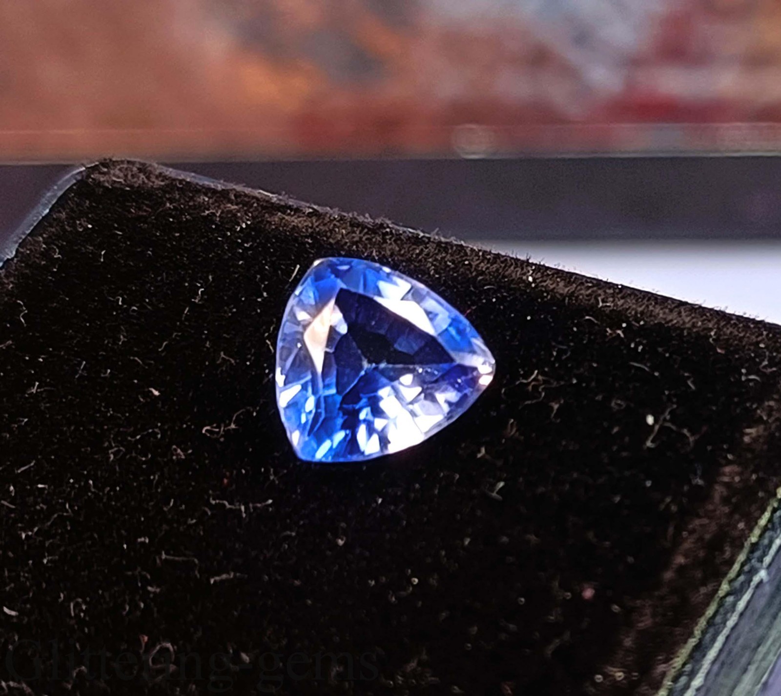 3.00 Ct Natural Ceylon Blue Sapphire Trillion Cut Certified Loose Gemstone 6DJZ