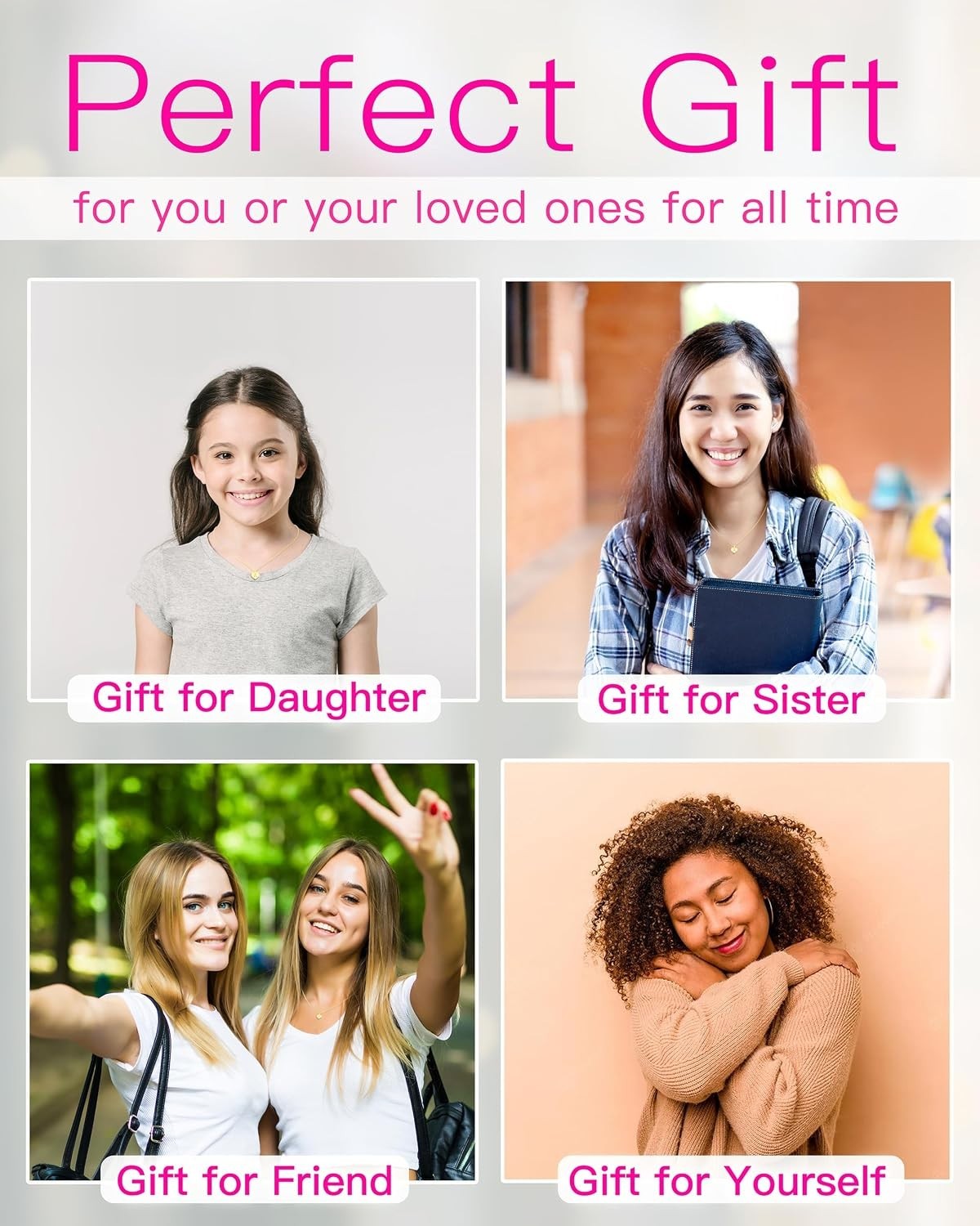 Personalized Heart Pendant Necklace, 18k Gold Engraved Love Jewelry for Women