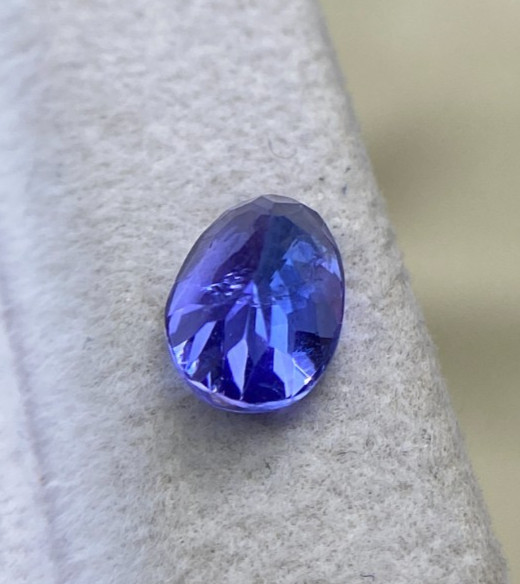 Certified 8×6 MM Natural Top Color Tanzanite Oval Shape Cut Stone 1.65 Carat