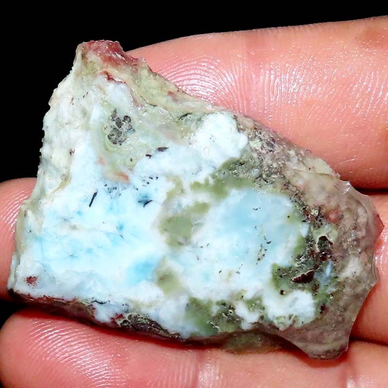 86.15 Cts. 100% Natural Sky Blue LARIMAR ROUGH Cabochon Gemstone 39x52x6mm BC-66