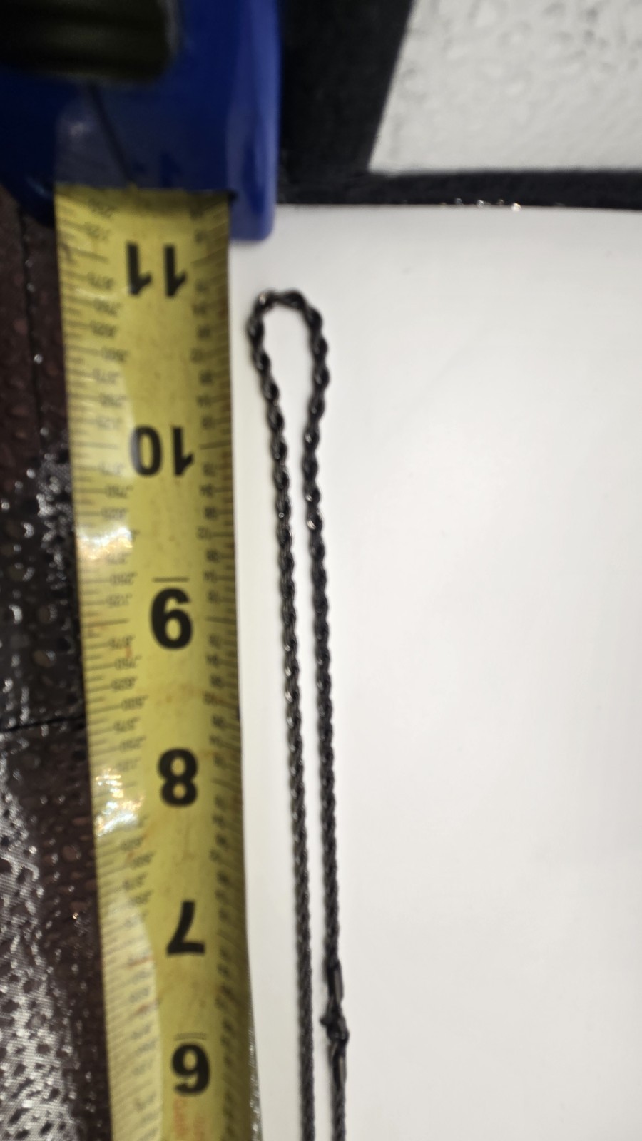 Stainless Steel Rope Chain Black Rhodium Plated 22 Inch.