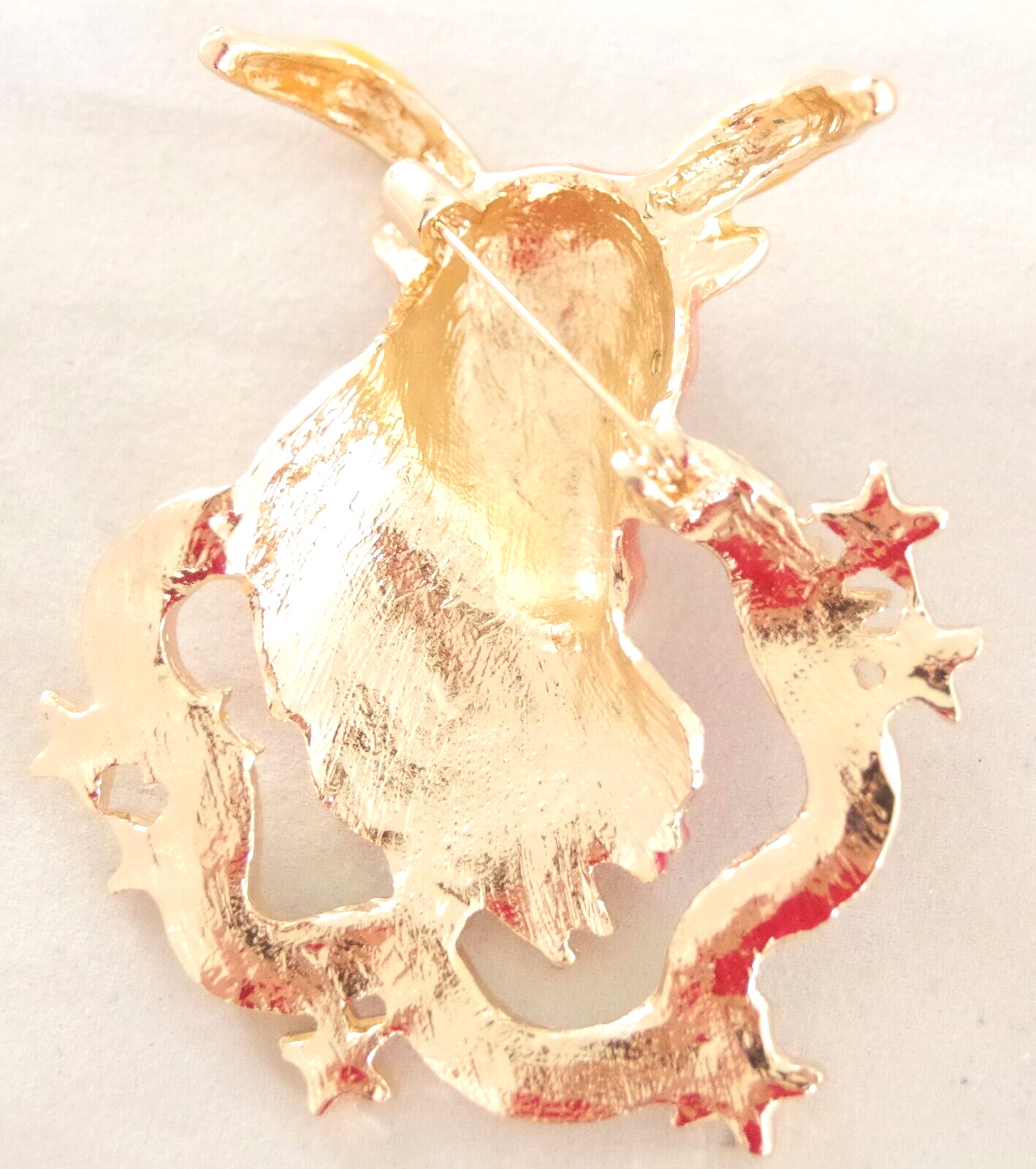 2.75″ DESIGNER STYLE CAPRICORN ZODIAC HOROSCOPE GOAT AB RHINESTONE BROOCH PIN
