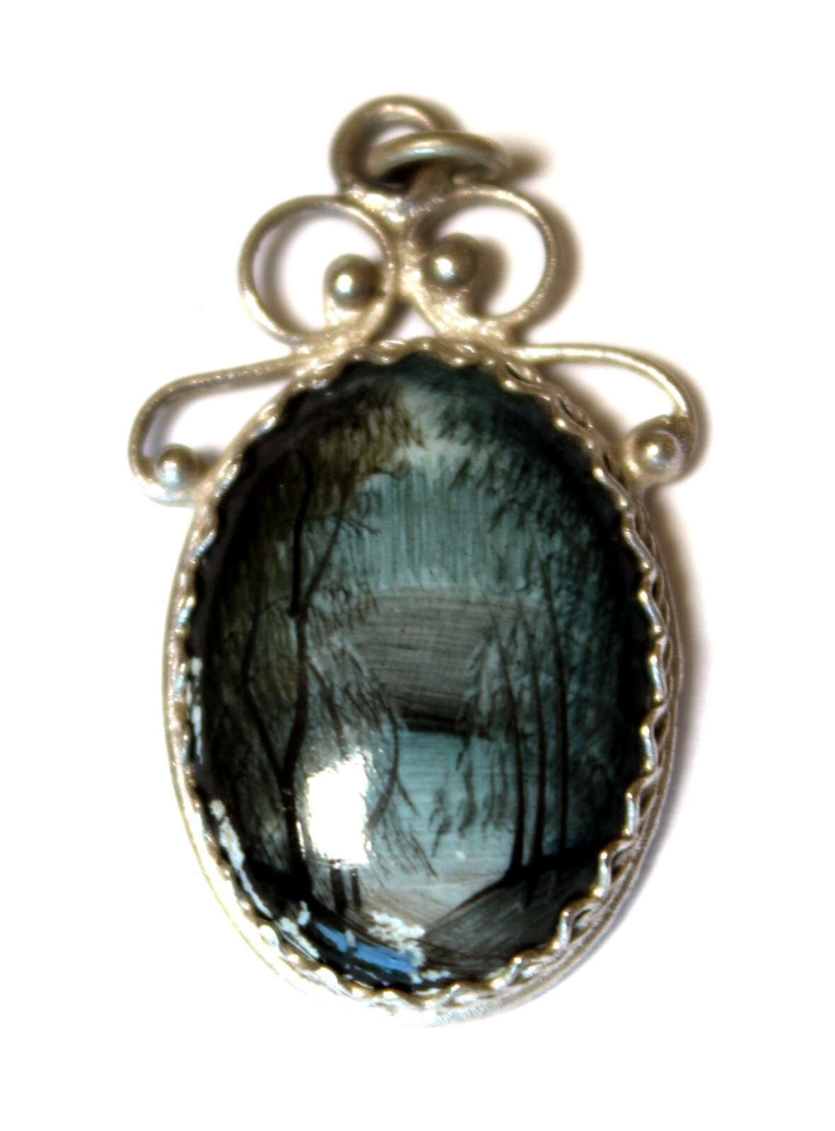 Vintage Unique Enamel Hand Painted Russia Finift Jewelry Pendant 4 Variation #76