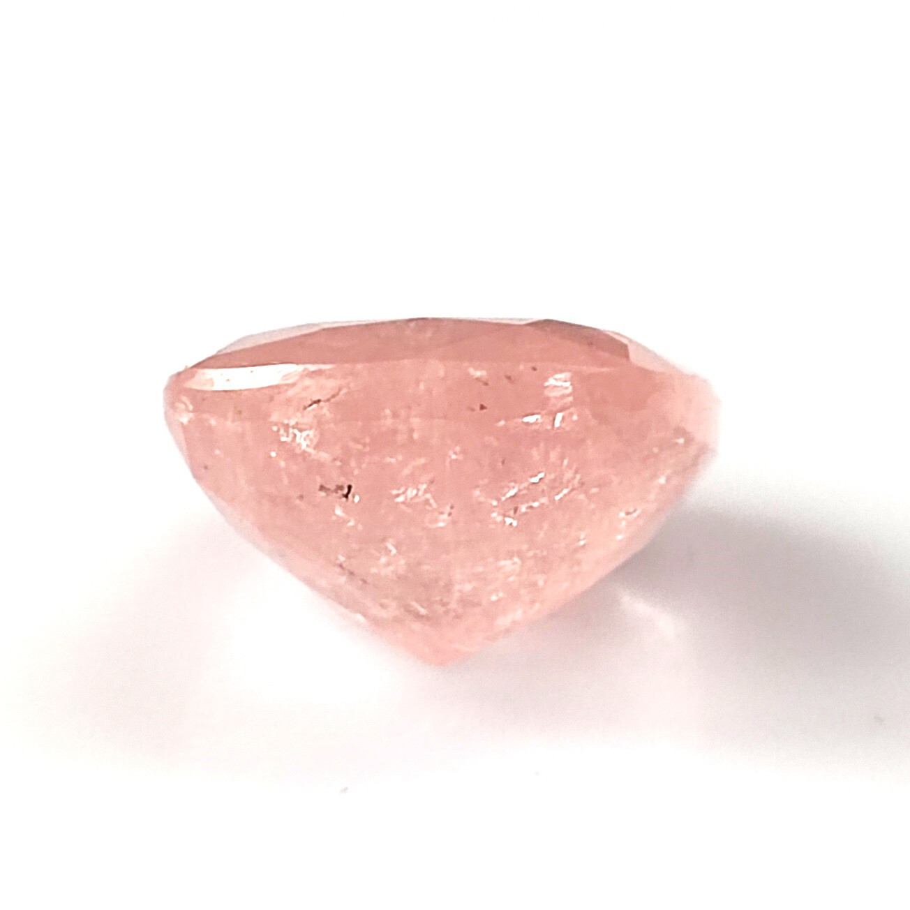 Genuine Pink Morganite 12.5 MM Cushion Faceted Natural Loose Gemstone 8.05 Carat