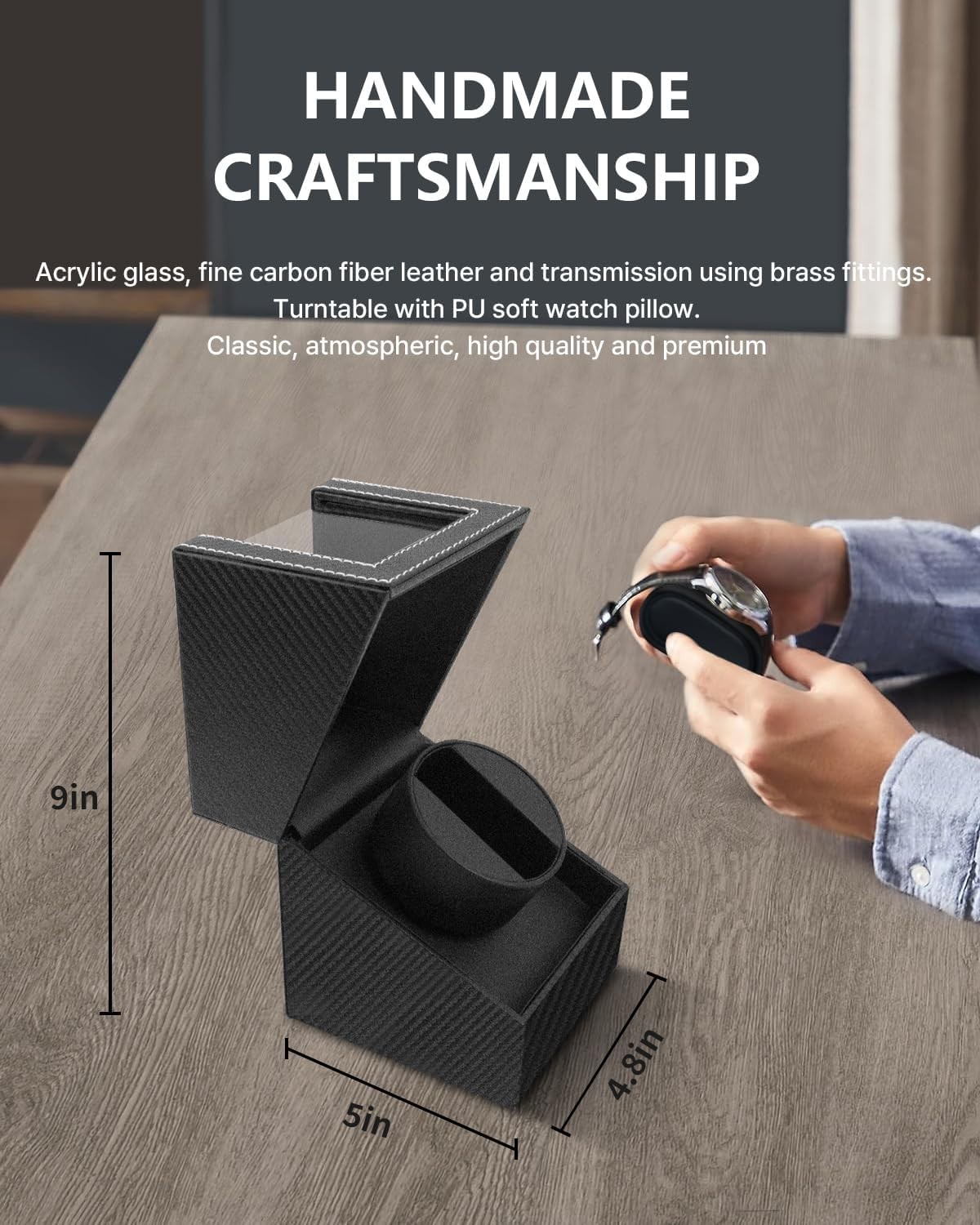 Automatic Watch Winder with USB-C Power Supply – For Watch Enthusiasts