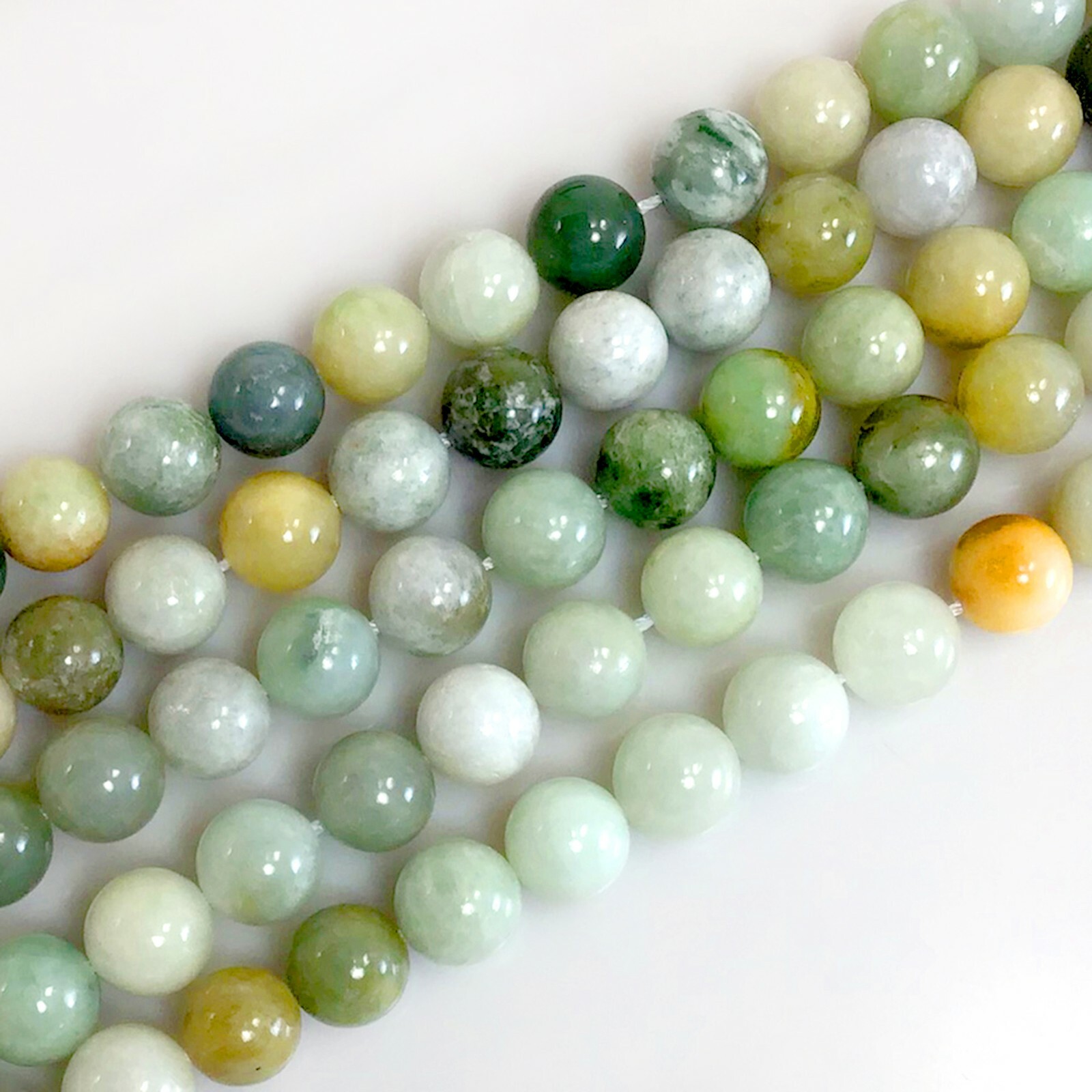 Natural Gemstone Myanmar Burma Jade Round Beads 15″ inch Strand 10x10mm(JA03)b