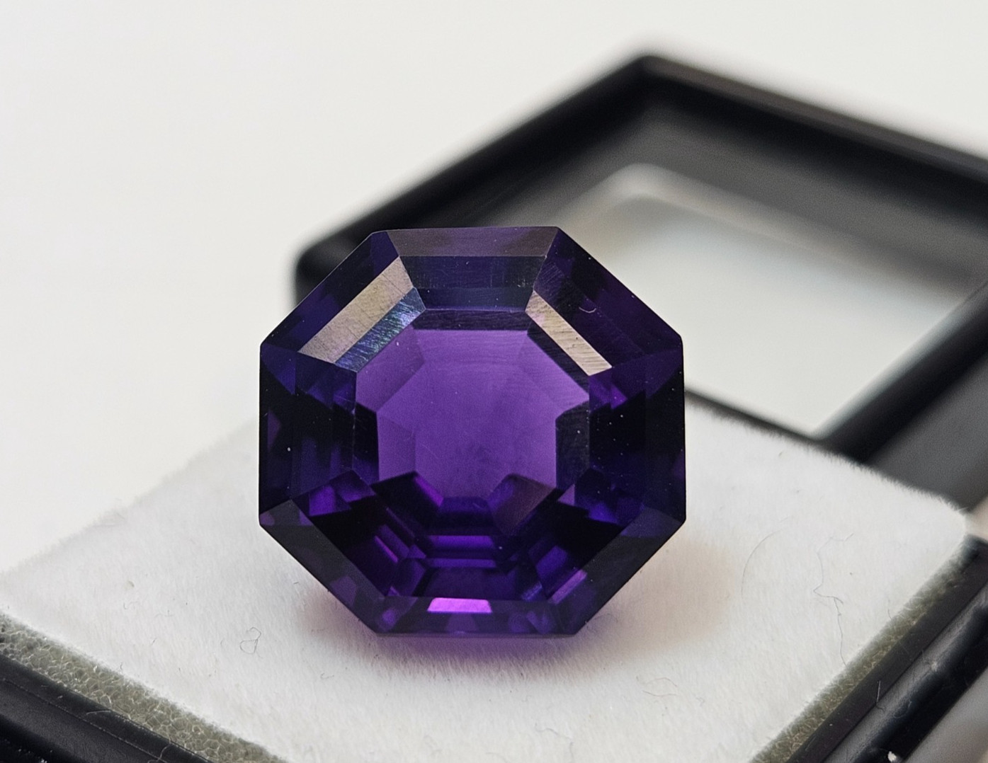 Amethyst 12+ Ct Natural Purple Hexagon Cut Loose Gemstone For Ring & Stud Making