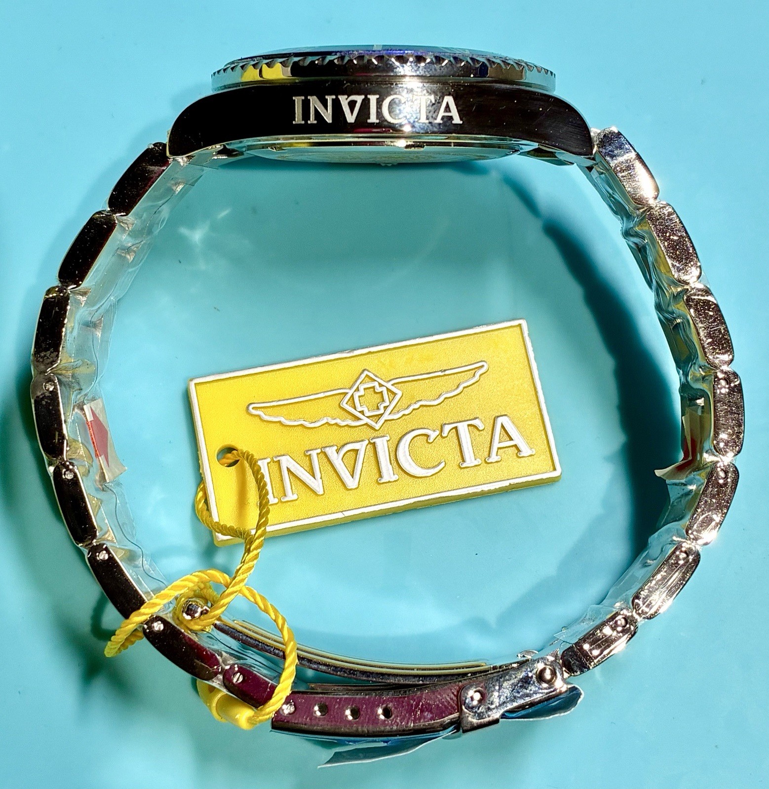 INVICTA PRO DIVER TURQUOISE BLUE BEZEL 40MM STAINLESS STEEL TMI PC32 QUARTZ!