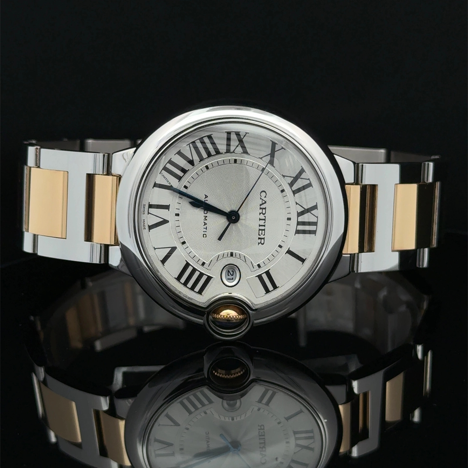 2022 Cartier Ballon Bleu Silver Dial Bracelet Bracelet W2BB0031 Complete