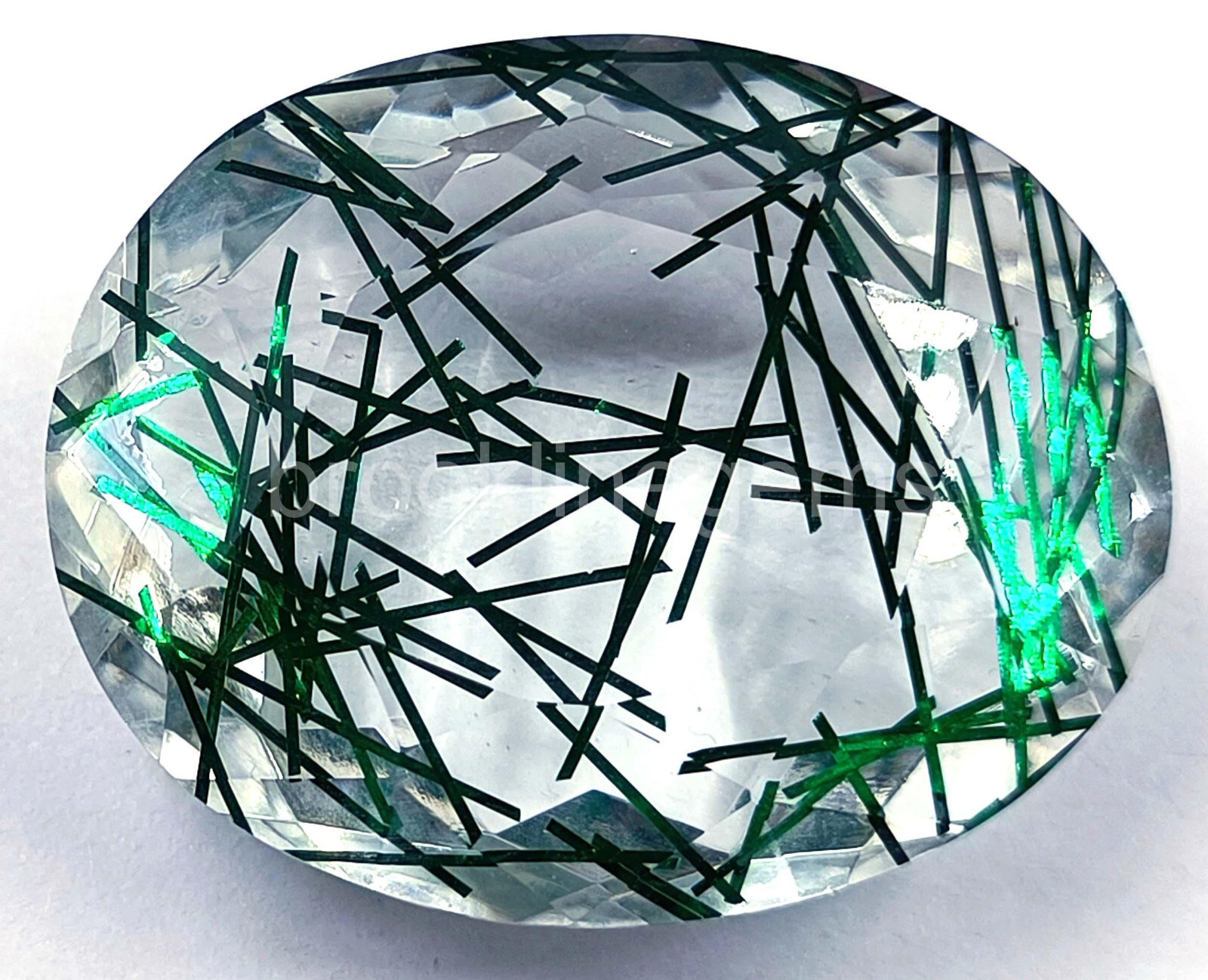 74.65 CT Oval Cut Green Rutilated Quartz EGL Certified Loose Gemstone 5JRO