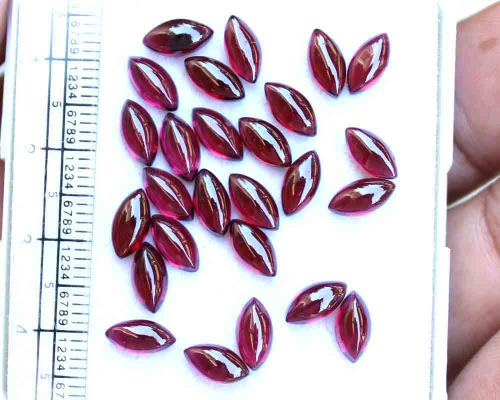 24.90 Ct 26 Pic Natural Unheated Marquise Red Garnet Cabochon Loose Gemstone