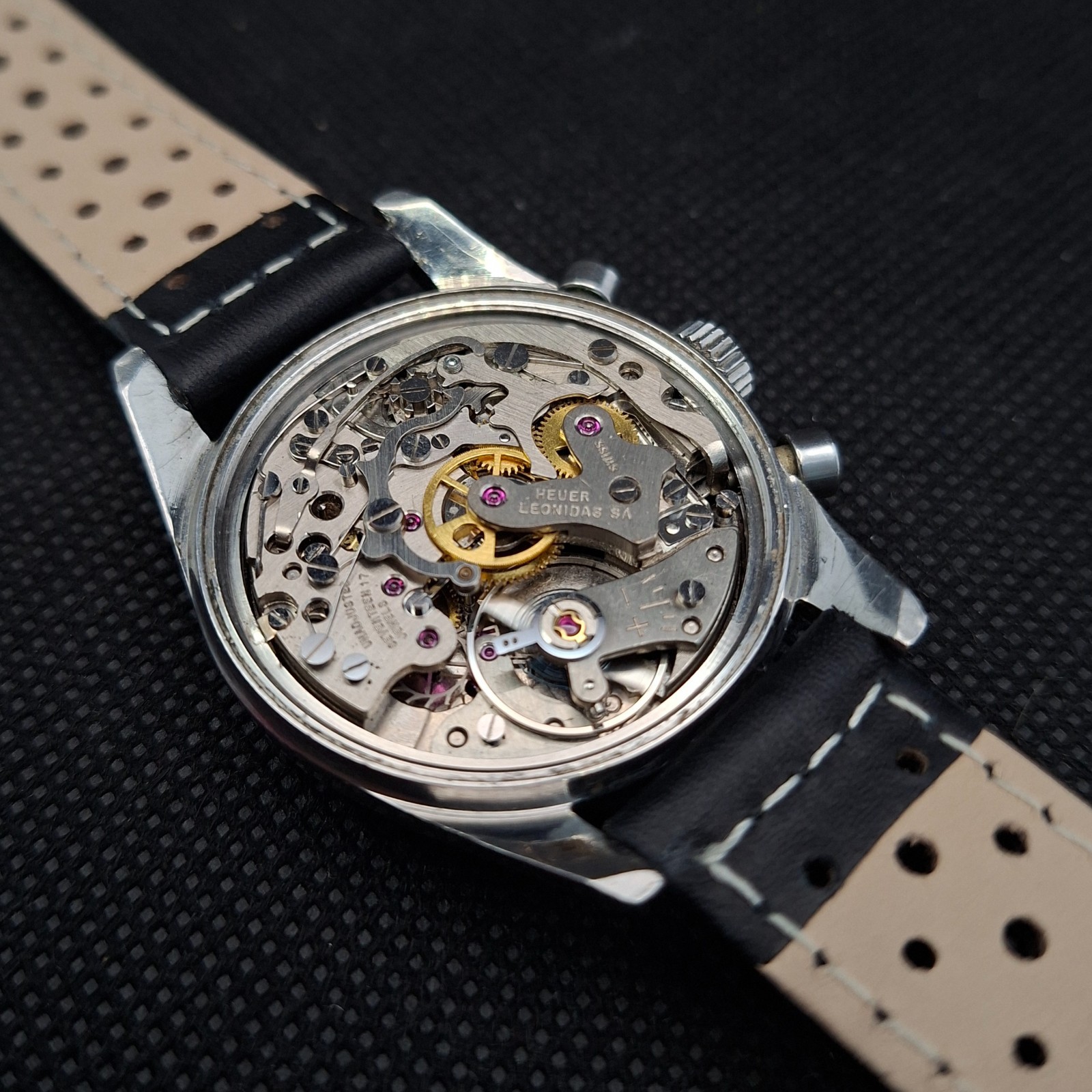 HEUER Carrera 45 Tachy ref.3647N 1st exec vintage 1965 Chronograph Valjoux 92