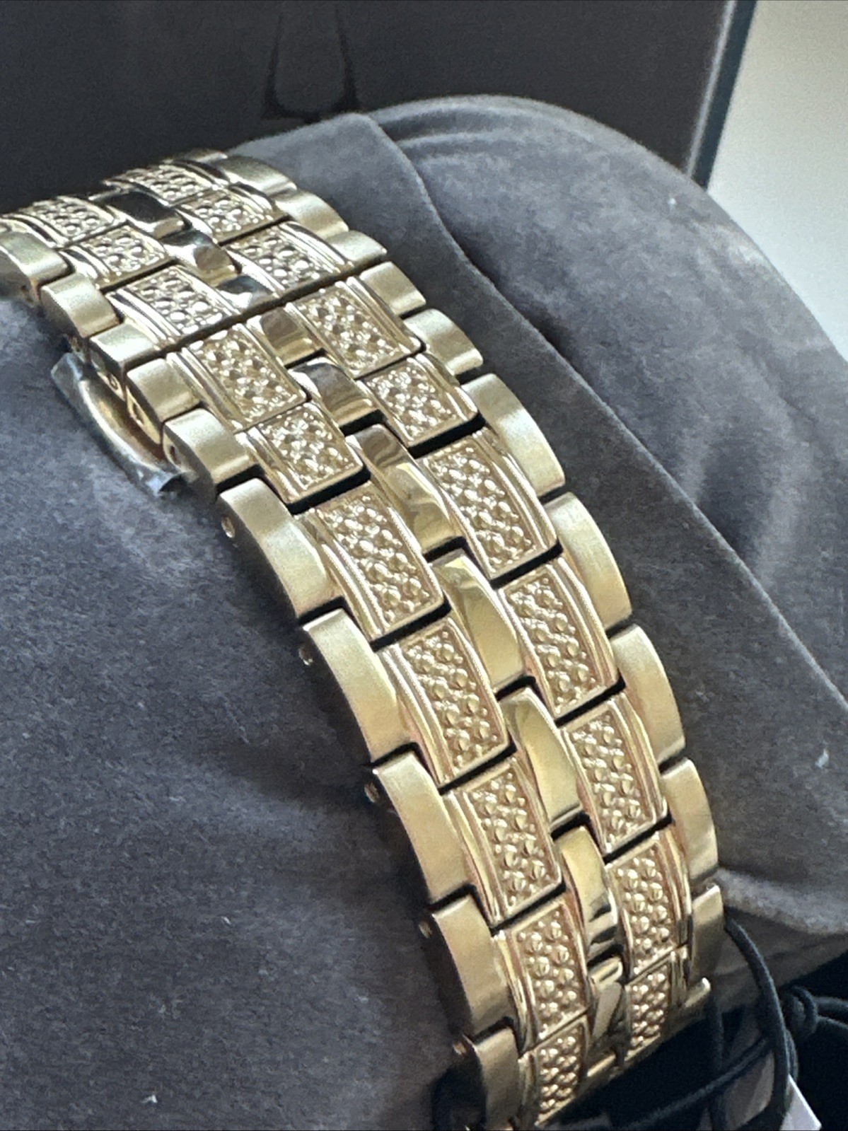 Bulova Men’s Crystal Automatic Skeleton Gold Stainless Steel Watch 42 MM 98A292