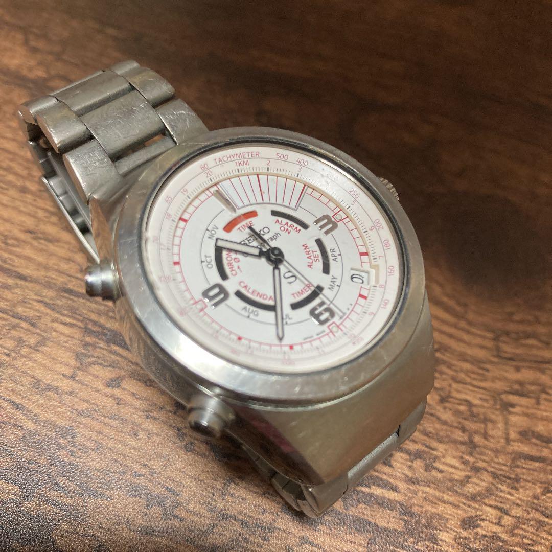 Seiko SUS Multi-Function Chronograph Quartz Watch 6M26-6020 45mm Silver