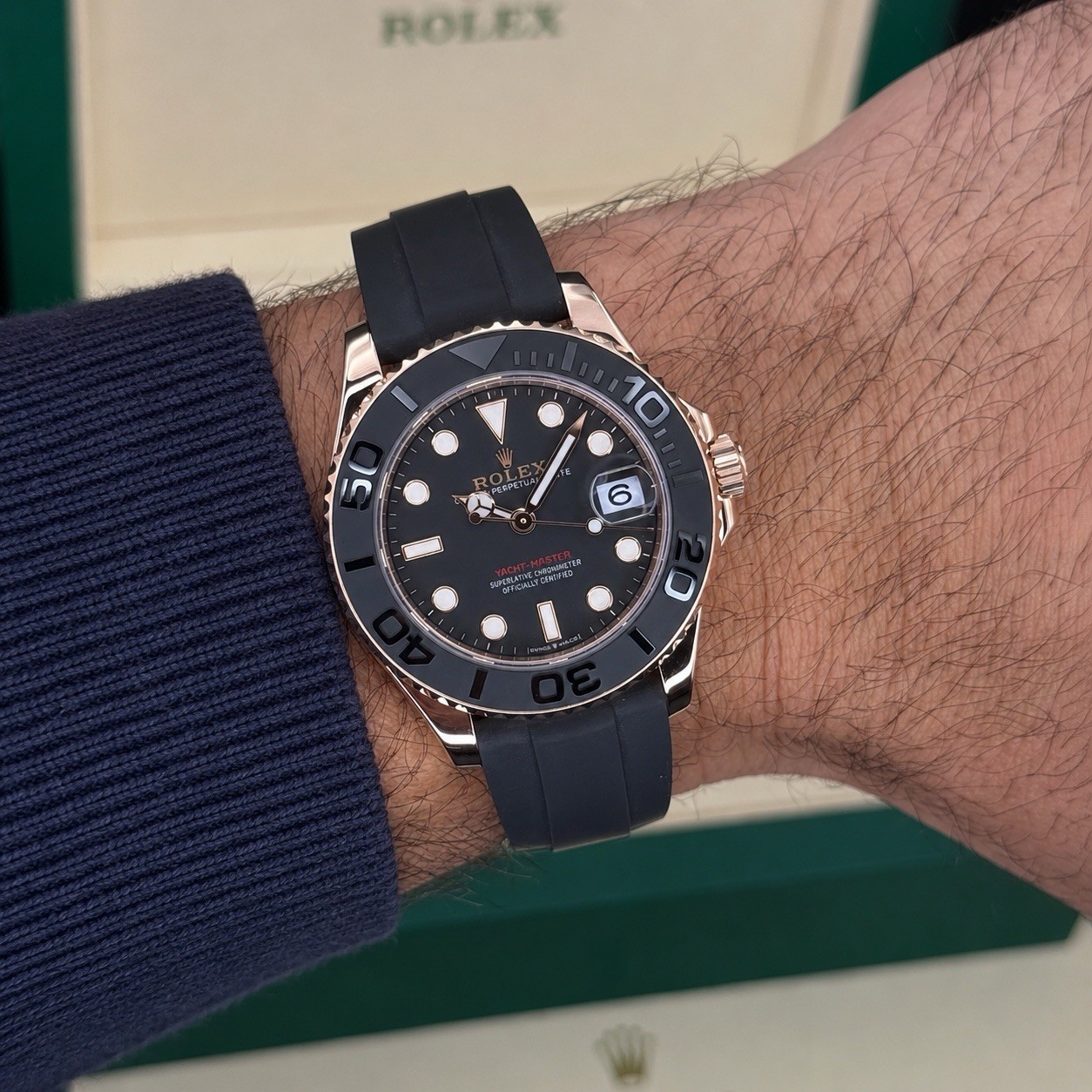 Rolex Yacht-Master 37 Rose Gold Certified Rolex Preowned 2024 Ref 268655