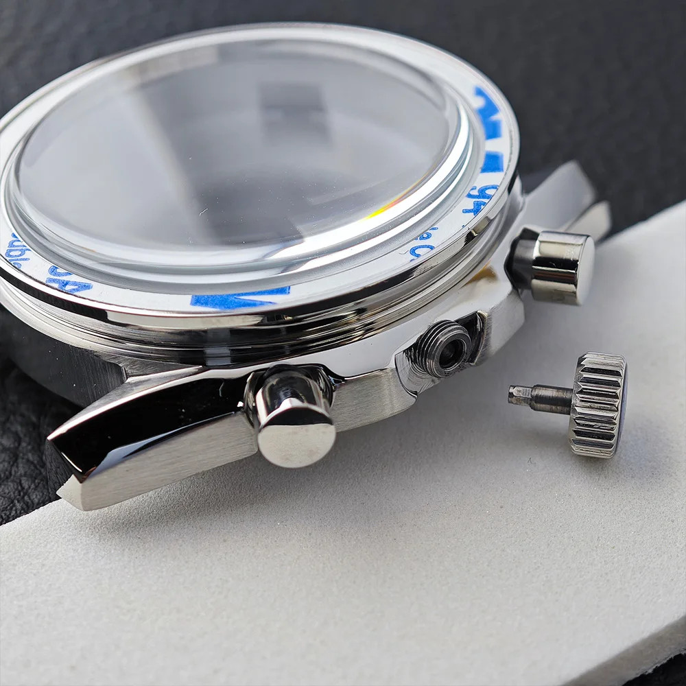 39.7mm Men’s Metal Case for VK63 Movement Watch Parts 20mm Strap Watch Box
