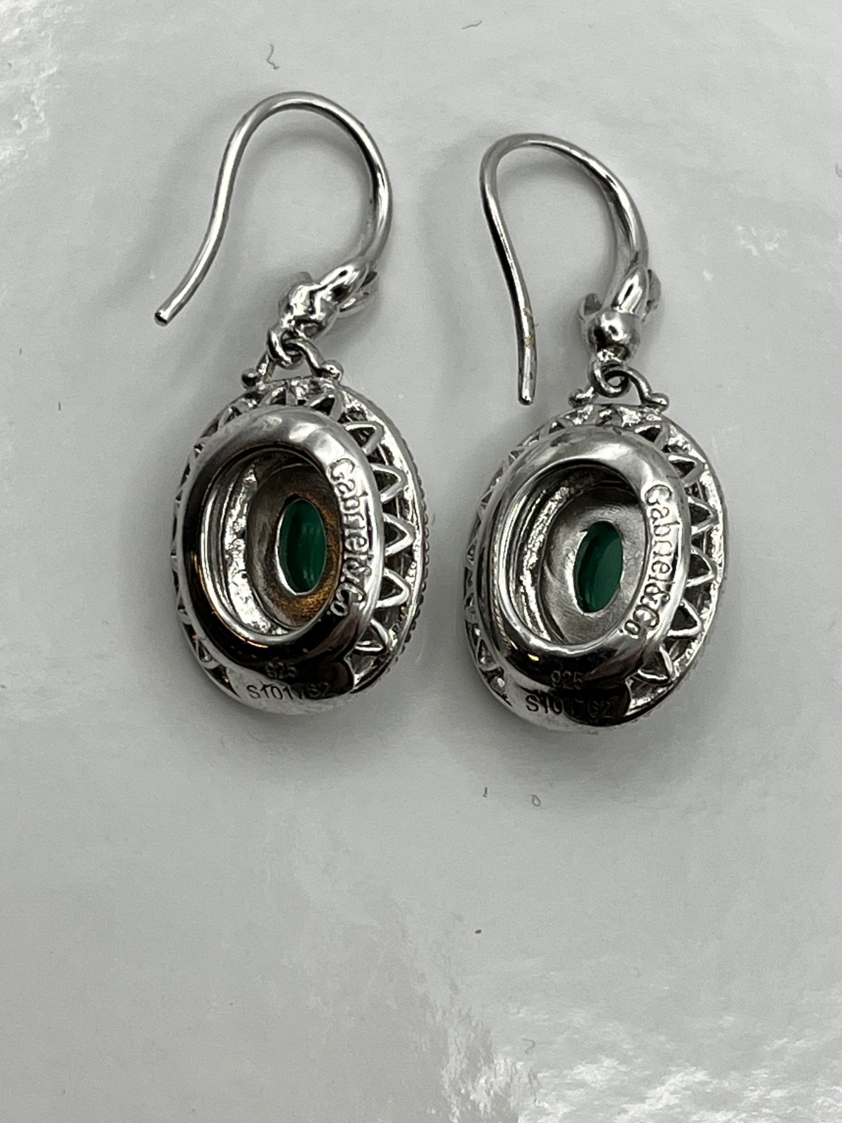 Gabriel & Co. Sterling Silver Green stone Earrings