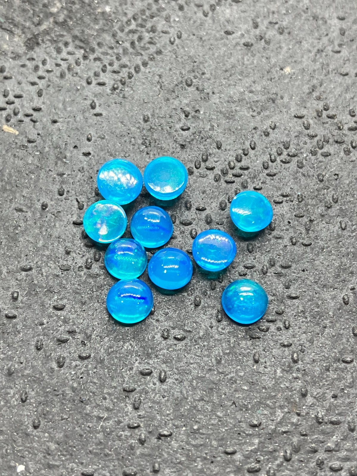 Ethiopian Opal Flat Back Natural Paraiba Fire Round AAA Loose Gemstone Jewelry