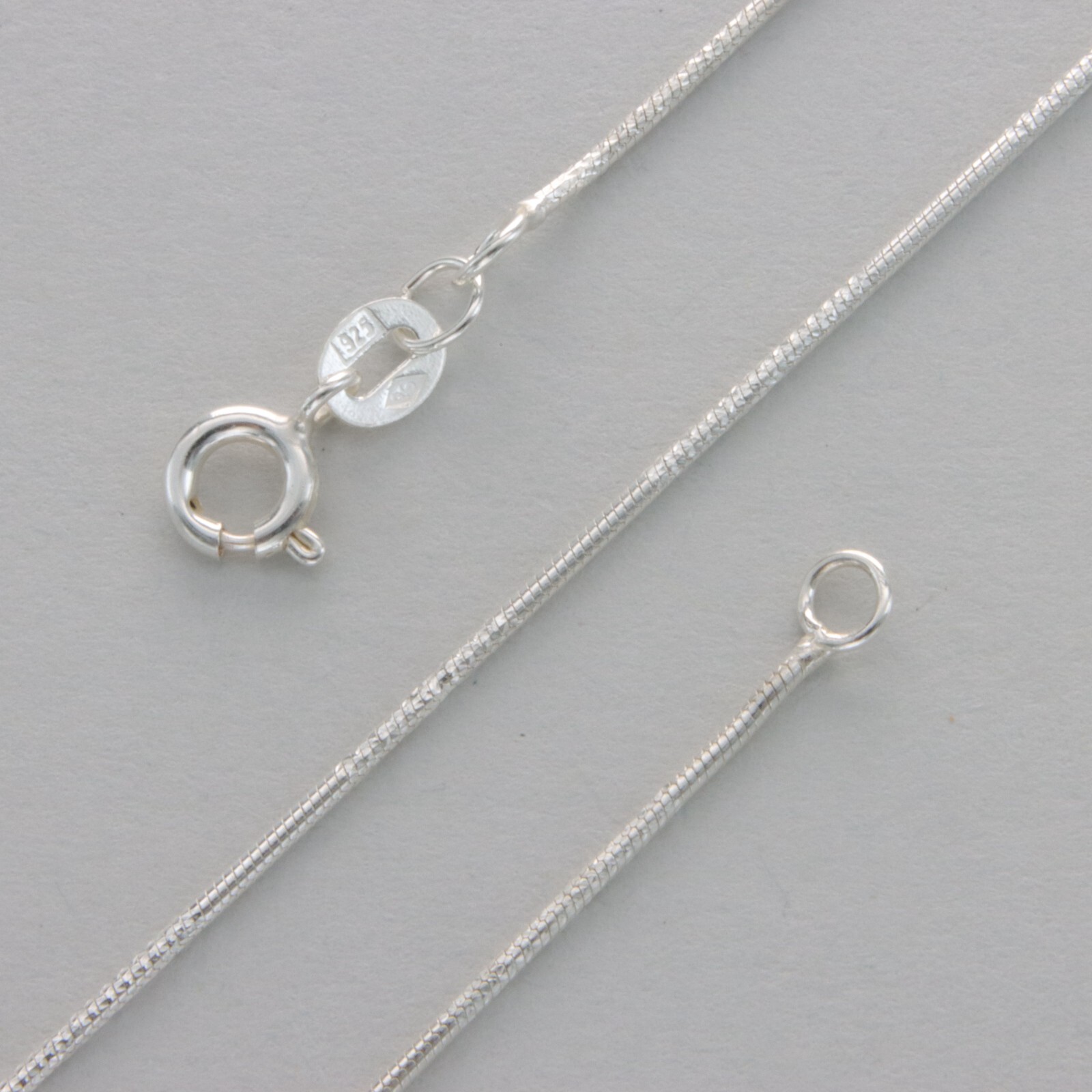 925 STERLING SILVER – 22 inch Diamond Cut Snake Chain – Made in Italy