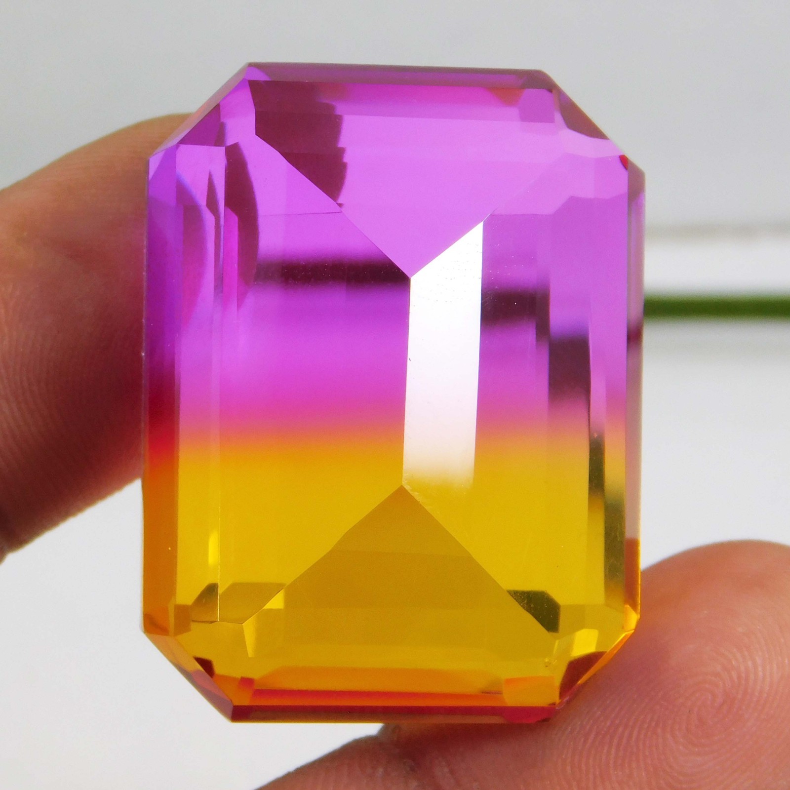 Natural 99.20 Ct Brazilian Watermelon Tourmaline Emerald Shape Loose Gemstone