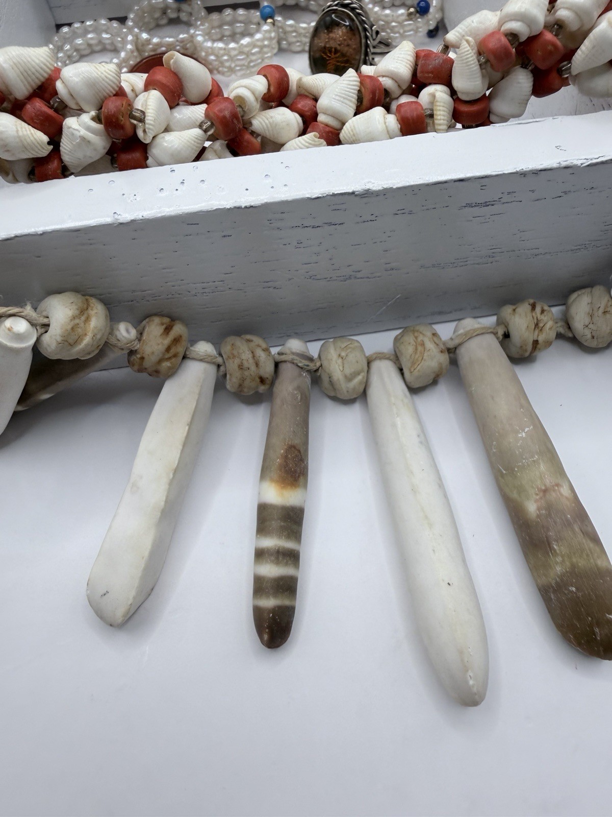 Vintage Natural Gemstone And Shell Lot Of 31 Pieces- Pearl, Shell, And More