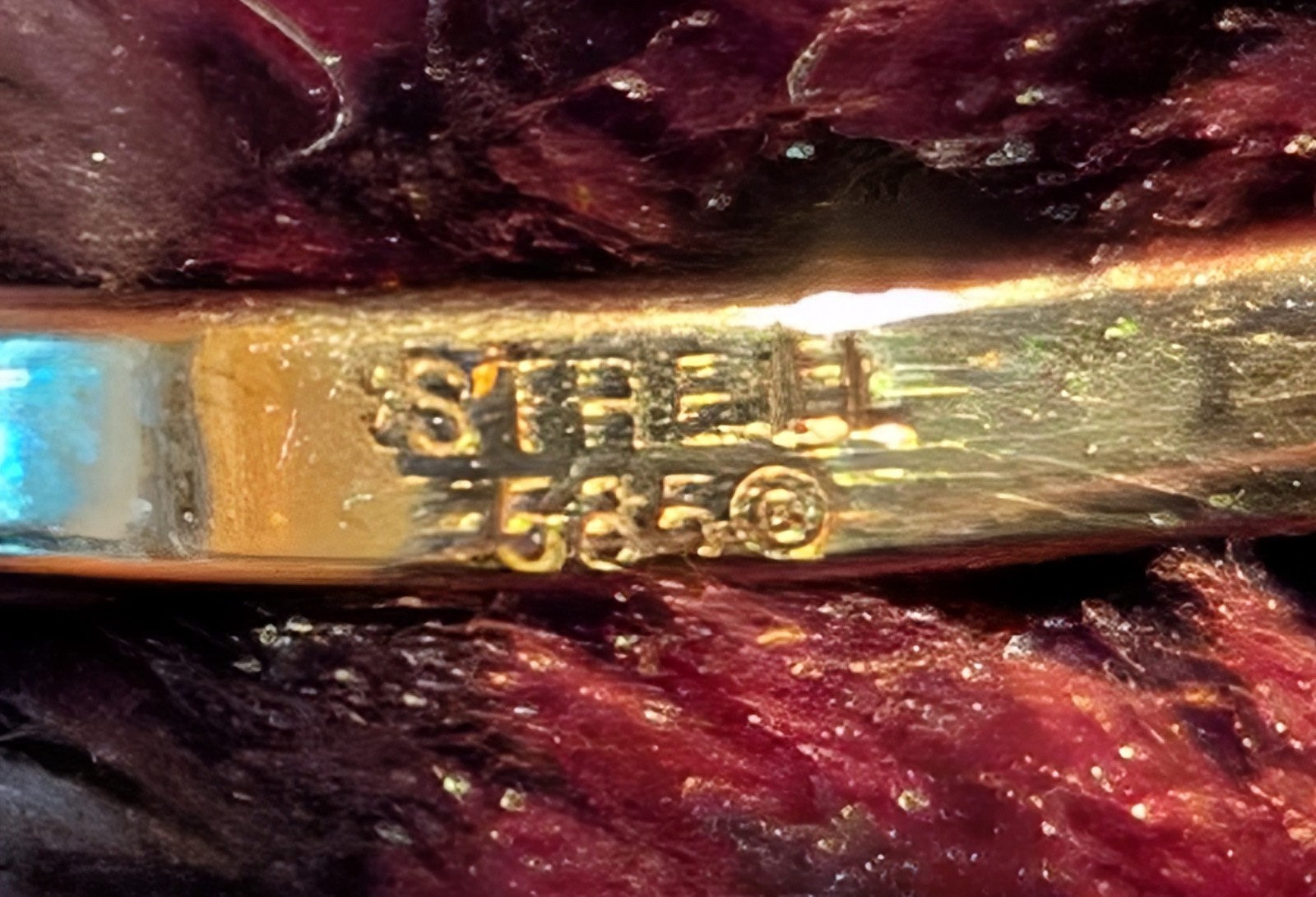 Dark Pink Strellman Lighthouse 14k Gold Ring