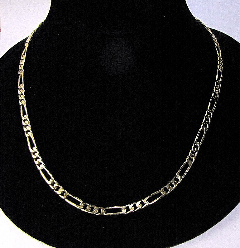 Vintage Figaro Necklace Gold Vermeil 925 Sterling Silver Vior FGS Italy 19″ Long