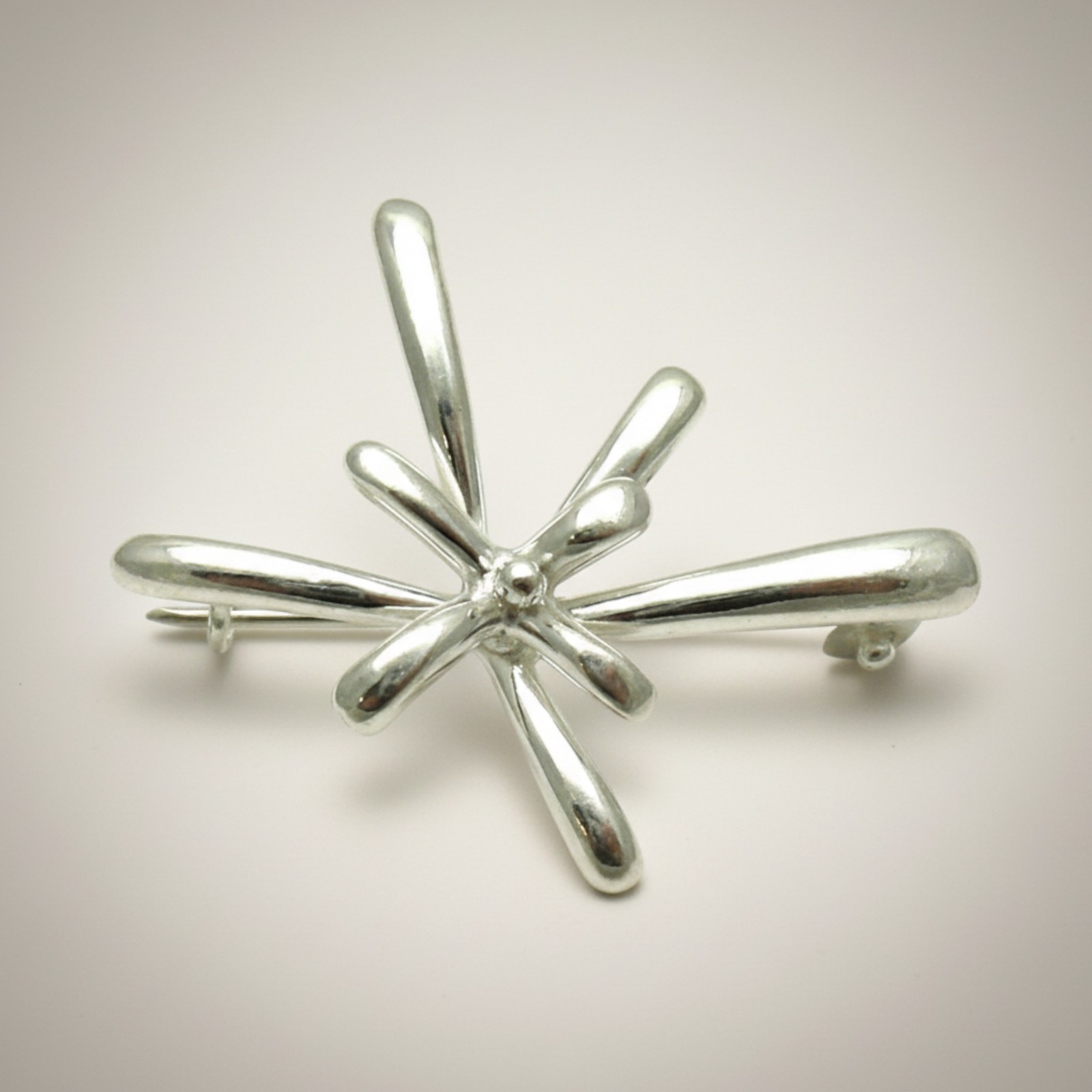 Handmade Sterling Silver Brooch Solid Stamped 925 Nickel Free
