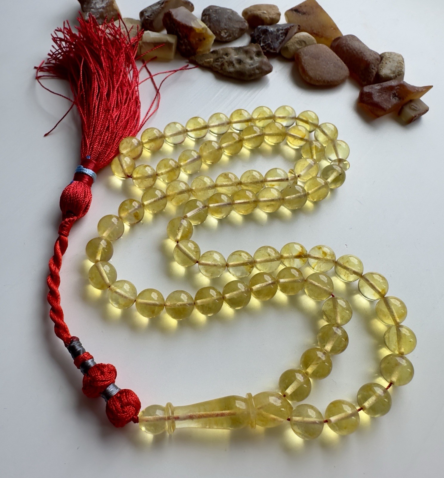 Natural Baltic Amber 29g. Islamic Prayer Rosary 9mm. 66 Beads Tasbih Misbaha