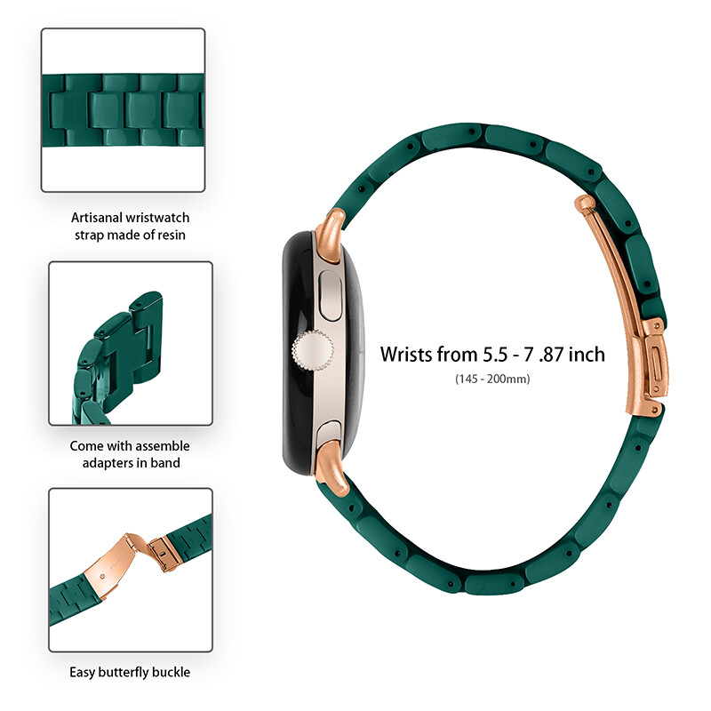 Replacement For Google Pixel Watch 1 2 Resin Stainless Steel Watch Band Strap