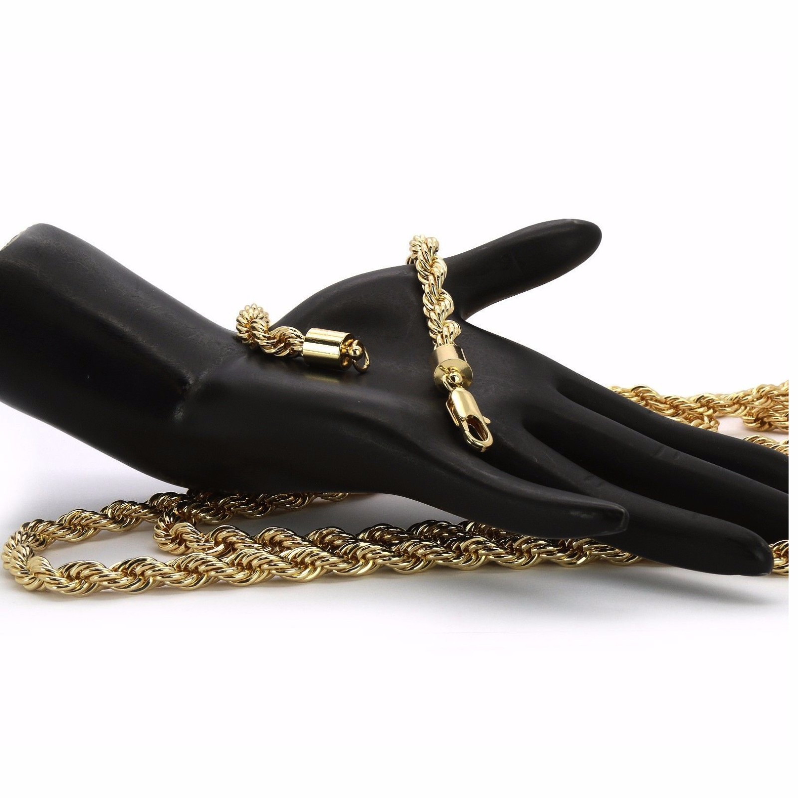 14K Gold Plated High Fashion 24″ inch Italy Rope Chain Necklace 2.5 mm-10 mm