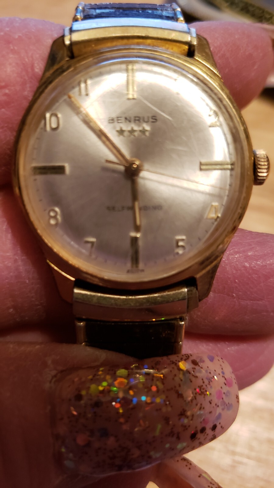 BENRUS Vintage Unisex Self Winding, Patriot Waterproof Wristwatch in Box, Auth.