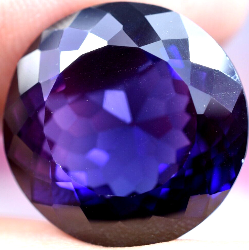 RARE Natural Purple-Blue Tanzanite 27.50 CT IF Certified Flawless Loose Gemstone