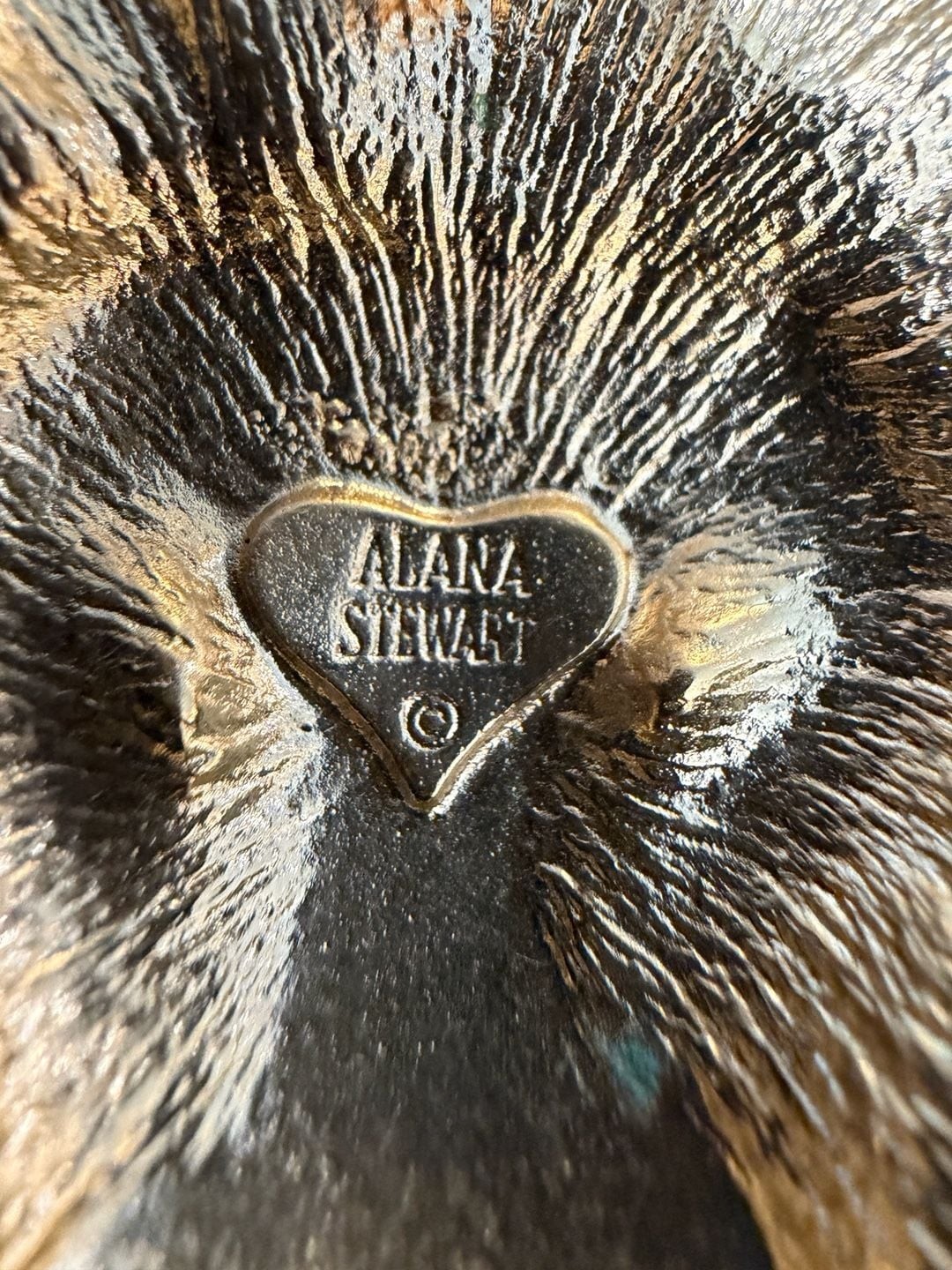 Vintage Alana Stewart Gold-Tone Lion Head Rhinestone Brooch and Pendant