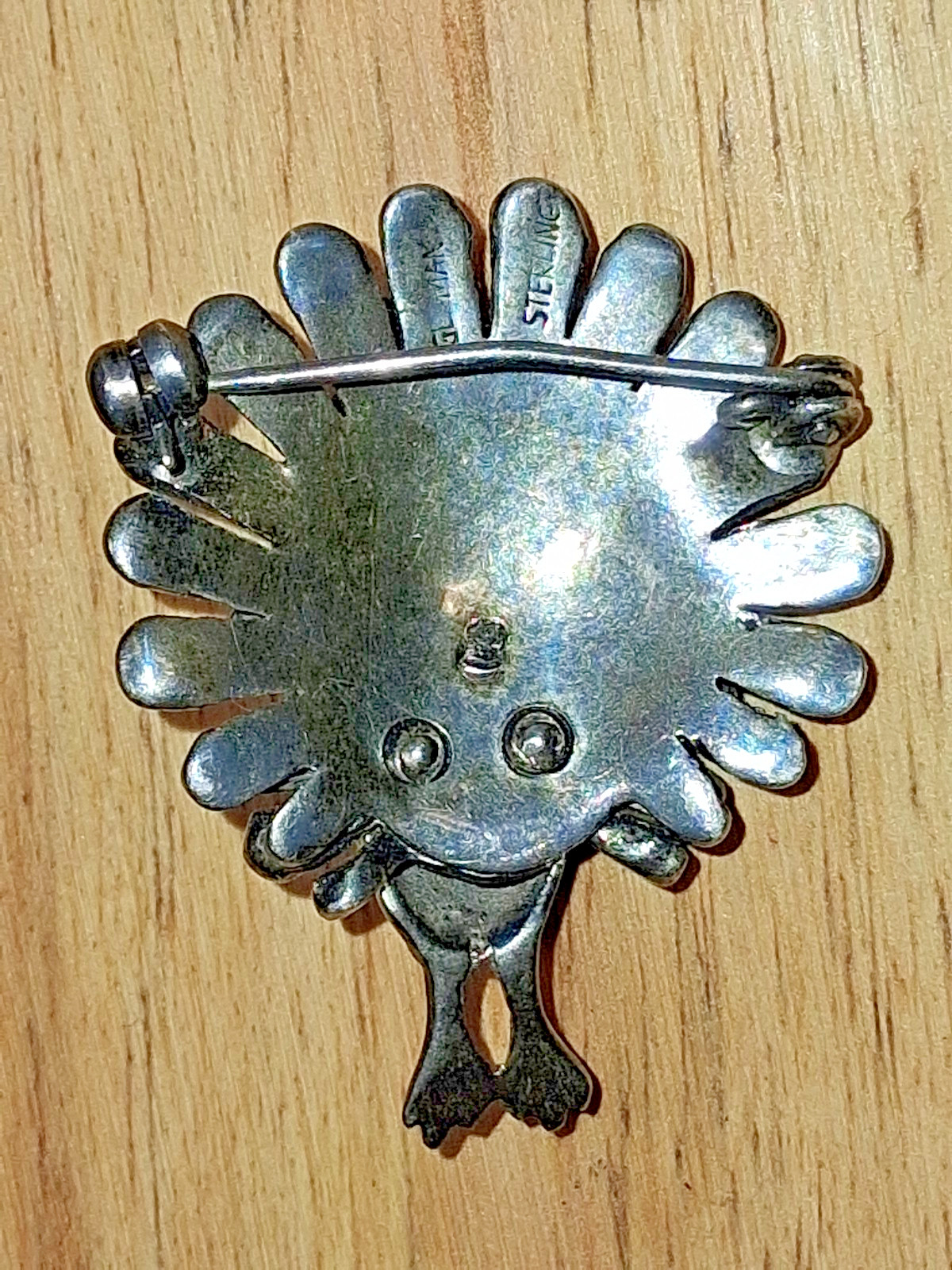 Vintage Germany Sterling Silver Marcasite Enamel Peacock Brooch Pin Art Deco