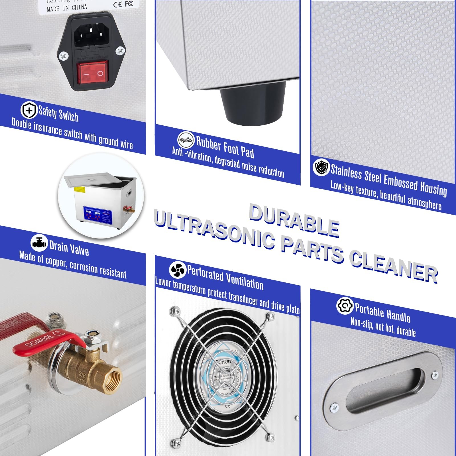 Ultrasonic Carburetor Cleaner, Ultrasonic Parts Cleaner 15L Industrial Ultras…