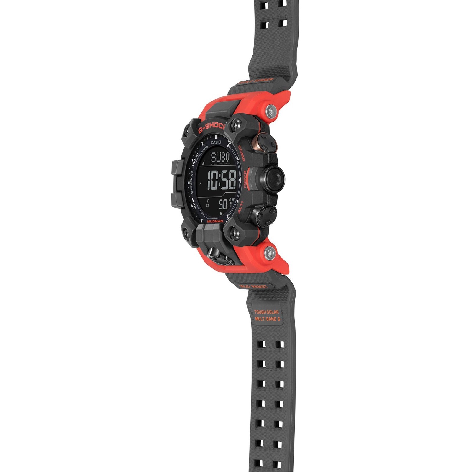 Casio G-Shock GW-9500-1A4 Mudman Solar Black and Orange Watch