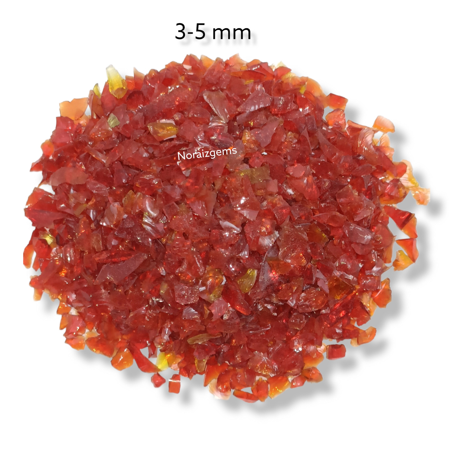 Crushed Orange Hydro Quartz Gemstone Coarse For Woodworking, Ring Inlay, Resin