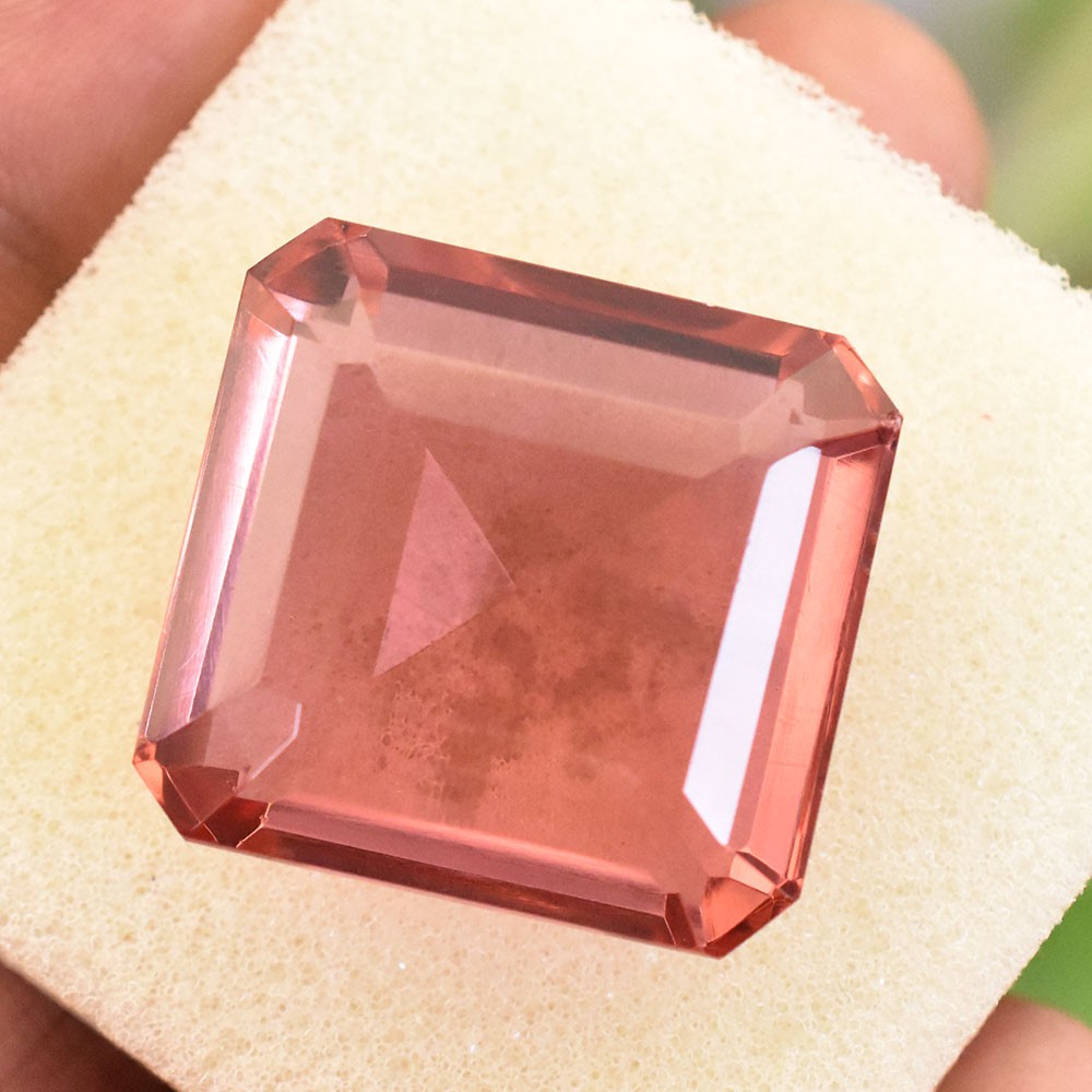 CERTIFIED Rare 25x24mm Emerald Cut LAB-CREATED Alexandrite Loose Gemstone