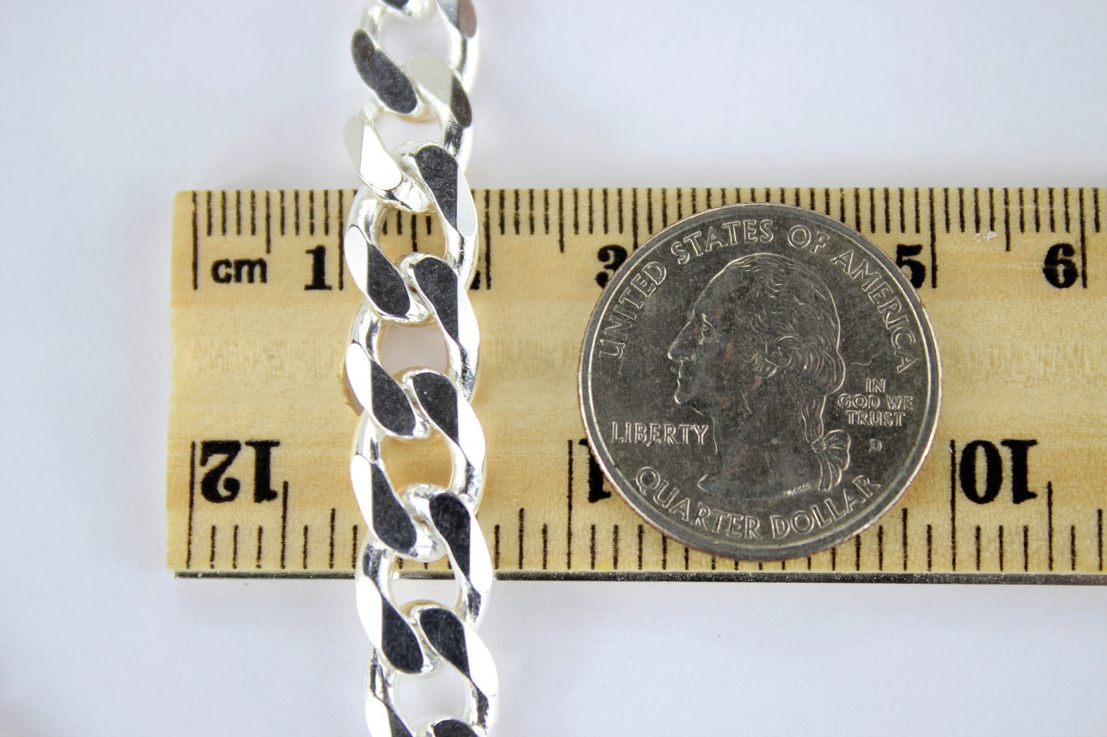 .925 Sterling Silver Cuban Link Chain Necklace 1mm ~ 13mm Men Women 16″ ~ 40″