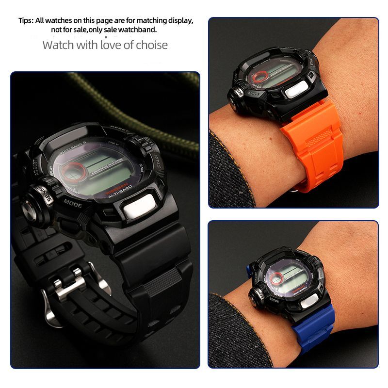 Men’s Silicone Watch Band Fit For Casio GW-9400 GW-9300 G-9200 Series