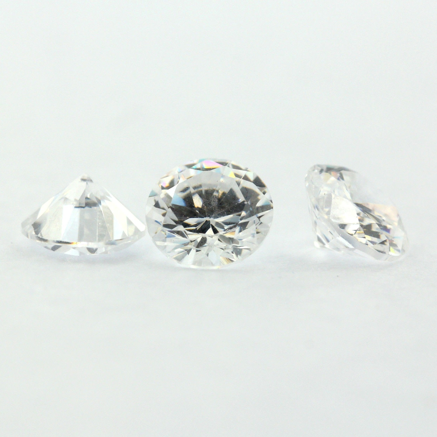 Loose Round Cut Clear CZ Stone Single Cubic Zirconia April Birthstone Shape
